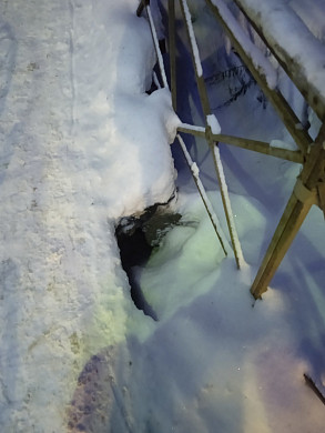 В Кохме на мосту образовался опасный провал